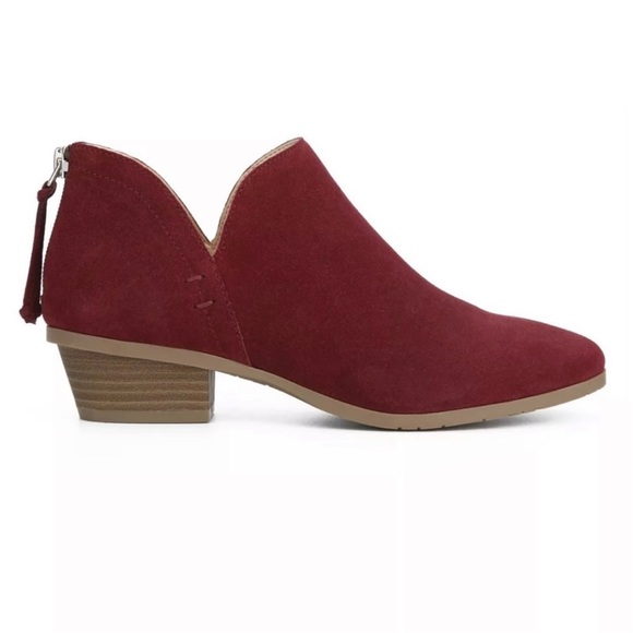Kenneth Cole Reaction Side Ways burgundy booties size 6.5 - Picture 2 of 6